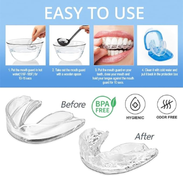 Mouth Guard for Teeth Grinding and Clenching, Pack of 8 with 2 Sizes Moldable Anti Grinding Teeth Protectors for Sleep Sport - Image 3