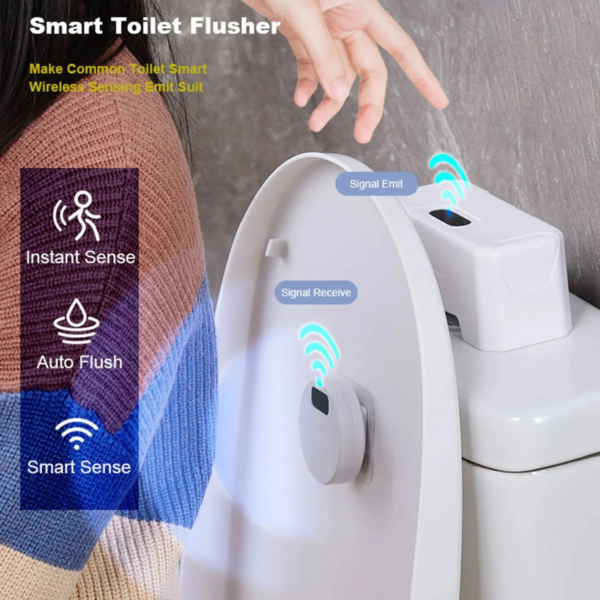 Intelligent Smart Sensor Toilet Flusher Automatic Sensor Touchless Toilet Flush for Public Use Home Bathroom - #A