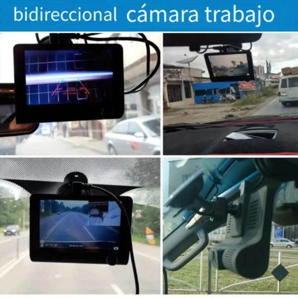 Coche DVR 3 Cámaras 4,0 Pulgadas Cámara De Salpicadero Grabadora De Vídeo Para Coche Registrador Automático Dvrs Cámara De Salpicadero Con Cámaras De 3 Vías - Image 2