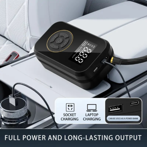 Bomba de Compresor de Aire Inalámbrica Portátil - Recargable por USB, Batería de Larga Duración para Neumáticos, Colchones Inflables y Equipo Deportivo - Image 2