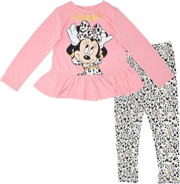 Disney Minnie Mouse Mickey Mouse T-Shirt and Leggings Outfit Set Infant to Big Kid