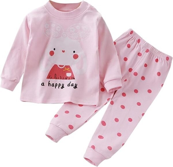 Printed Pajama Set Kid 2 Piece Long Sleeve Set Animal Graphic Top Striped Pajama Toddler Soft comfy Cute Sleepwear