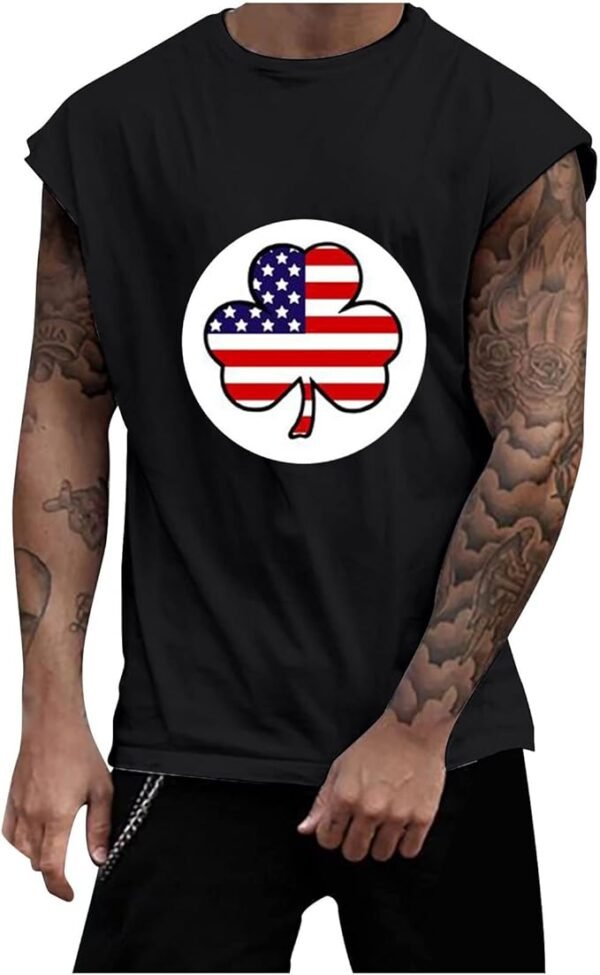 Vifucz Men love printed sweaters vests T-shirts Sports round neck vests Loose T-shirts