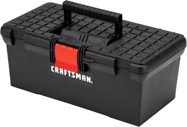 RAFTSMAN 16-in. Tool Box, Black, Plastic, Lockable (CMST16005)